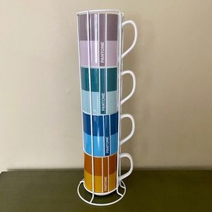 Pantone Porcelain Stackable Mug Set of 4